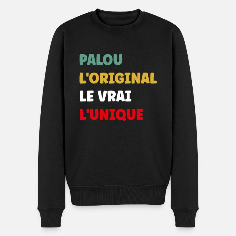 palou - Pull Premium bio Homme - noir