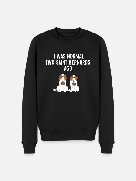 Saint-Bernard Chien Saint-Bernard - Pull Premium bio Homme - noir