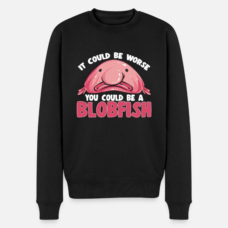 Poisson blob - Pull Premium bio Homme - noir