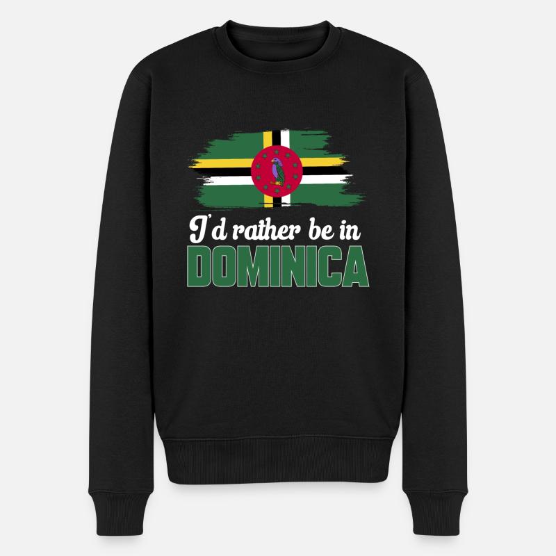 Drapeau dominicain Dominika - Pull Premium bio Homme - noir