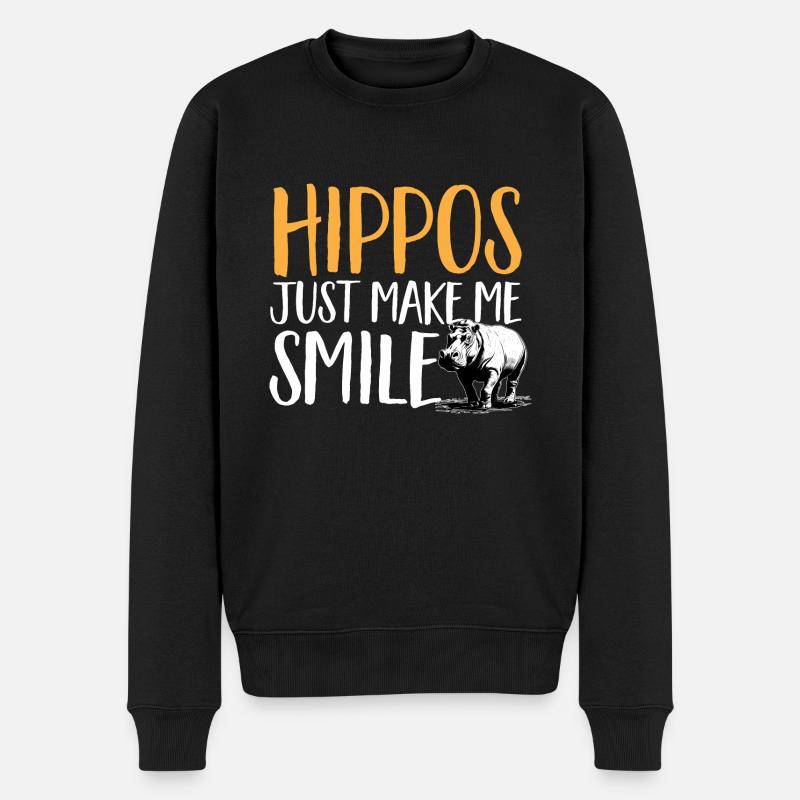 Hippopotame Hippopotame - Pull Premium bio Homme - noir