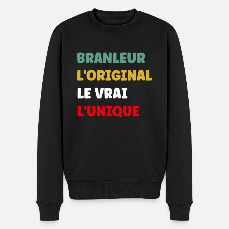 branleur - Pull Premium bio Homme - noir