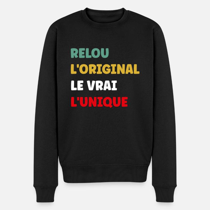 relou - Pull Premium bio Homme - noir