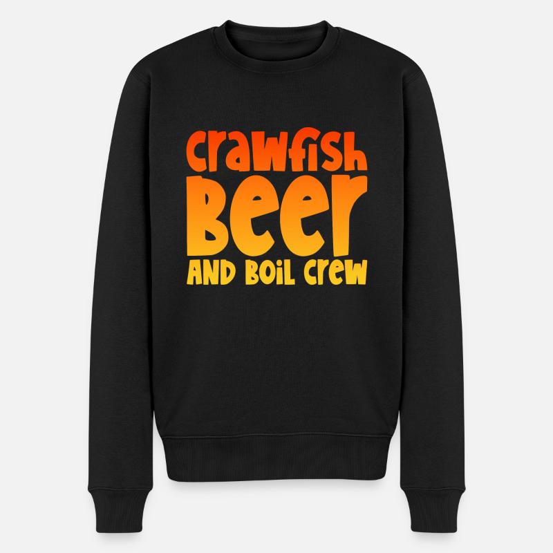 Crawfish Beer And Boil Crew - Männer Premium Bio Pullover - Schwarz