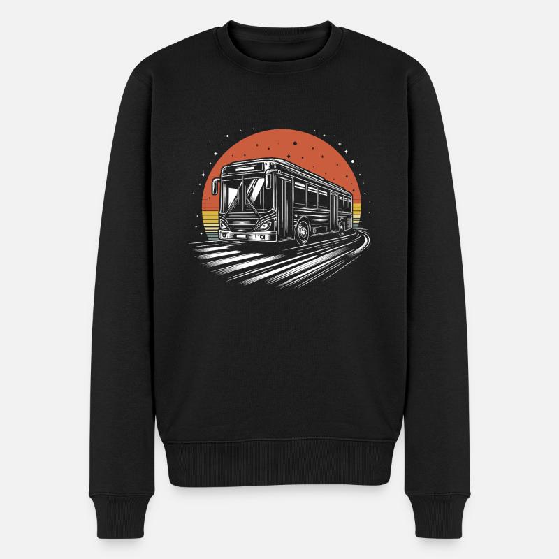 Retro Bus Chauffeur d’autobus scolaire Conduire Busman Drivers - Pull Premium bio Homme - noir