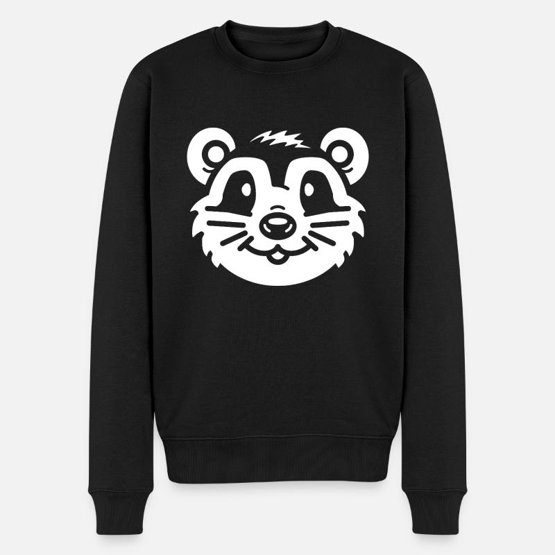 Honigdachs - Männer Premium Bio Pullover - Schwarz