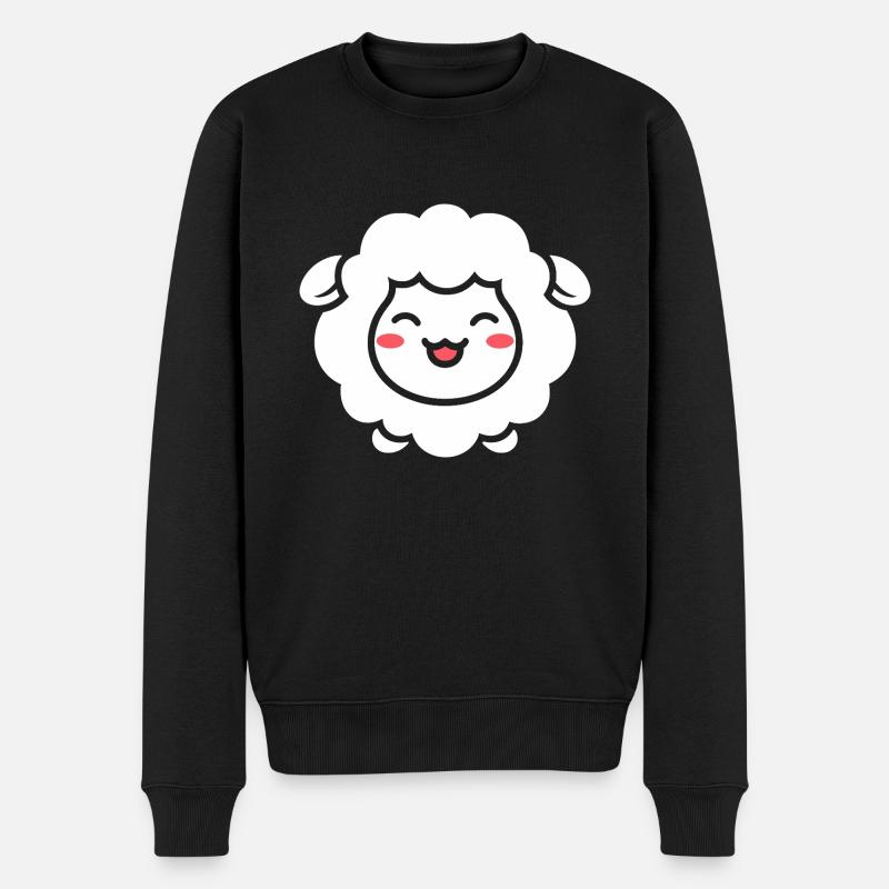 Schaf - Männer Premium Bio Pullover - Schwarz