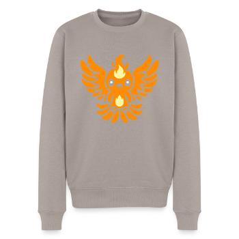 Phoenix - Men's Premium Organic Jumper - taupe - Front - Nico (187cm)