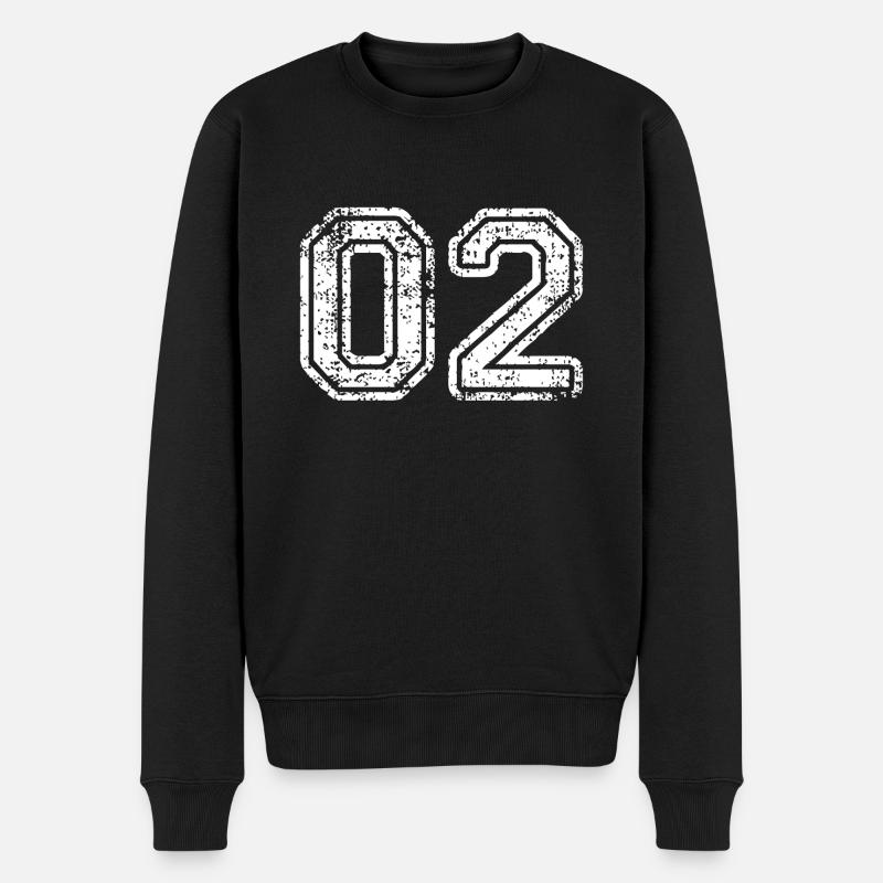 02 - Männer Premium Bio Pullover - Schwarz