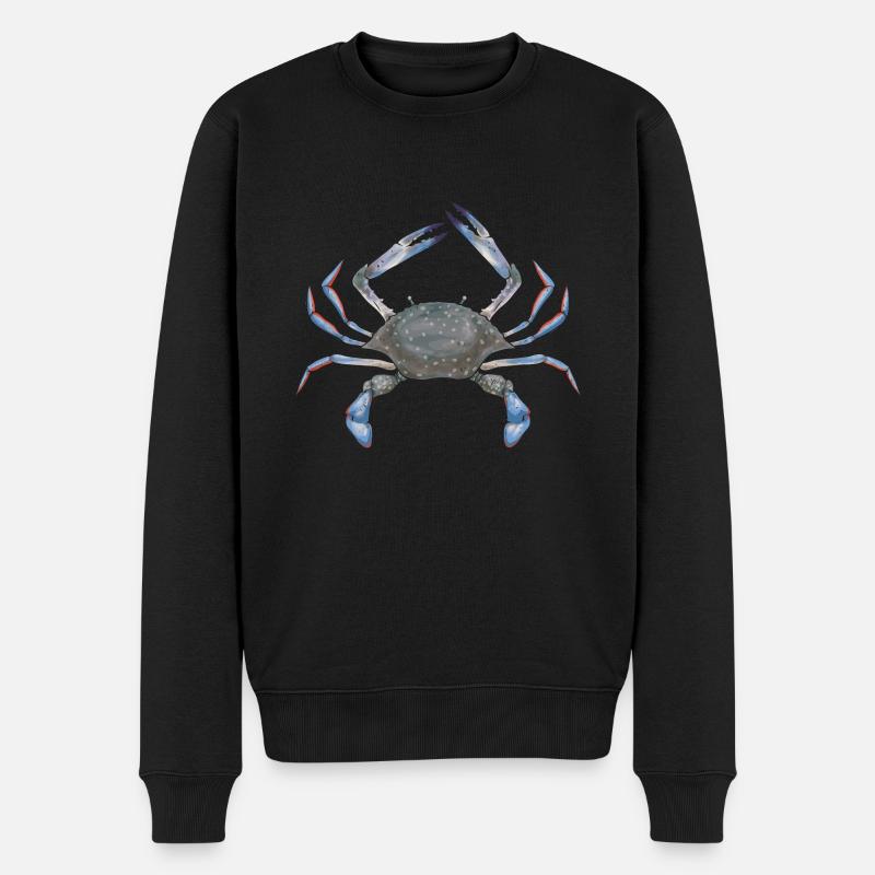 Cadeau de pêche au crabe - Pull Premium bio Homme - noir