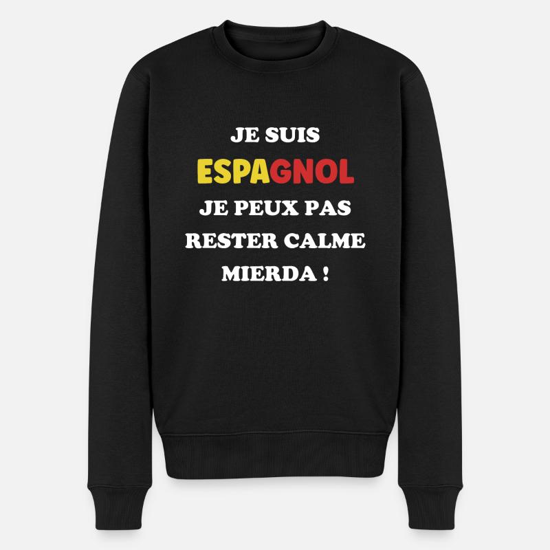Je suis espagnol - Pull Premium bio Homme - noir