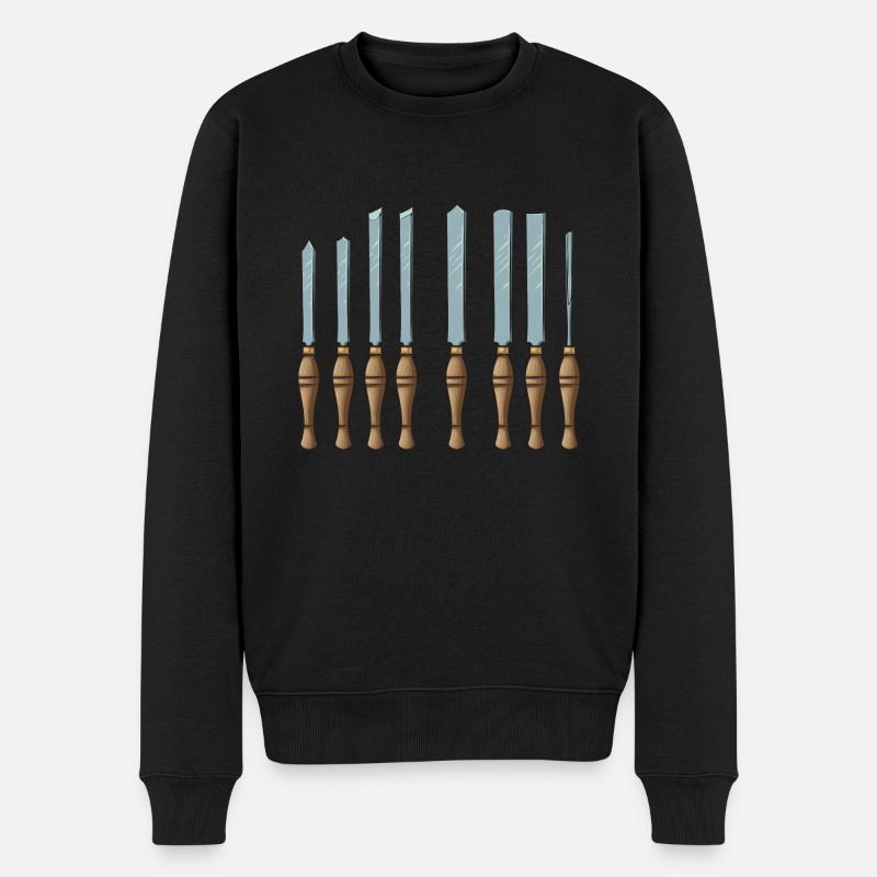 Tour à bois tournante - Pull Premium bio Homme - noir