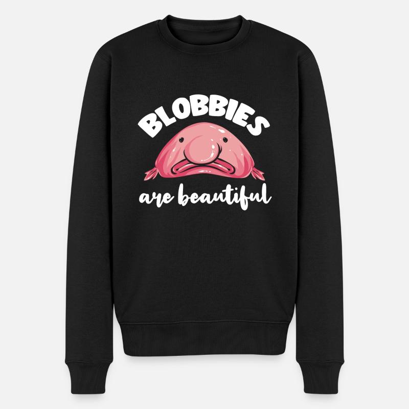 Poisson blob - Pull Premium bio Homme - noir