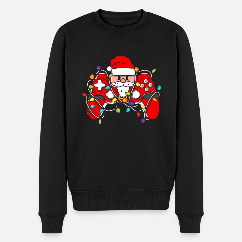 Christmas Gaming Controller - Men's Premium Organic Jumper - black