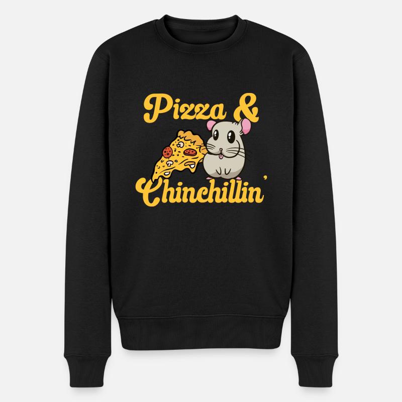 Chinchilla - Männer Premium Bio Pullover - Schwarz