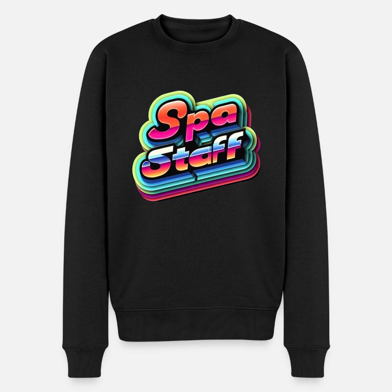 Spa Staff 8 - Männer Premium Bio Pullover - Schwarz