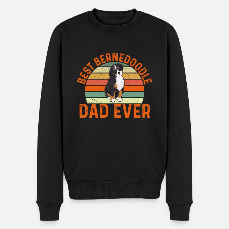 Bernedoodle Hund - Männer Premium Bio Pullover - Schwarz