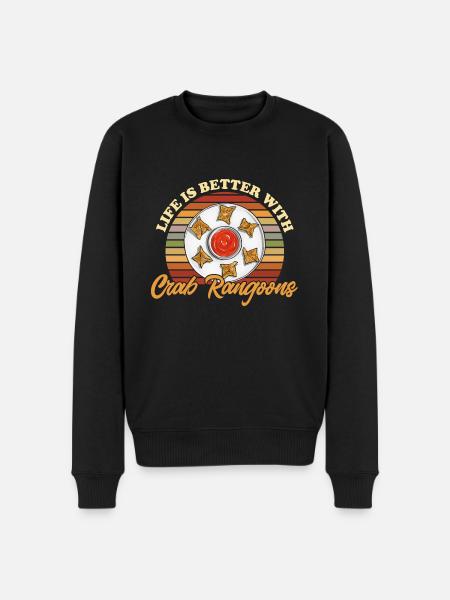 Krabben Rangoon Crab Rangoon - Men's Premium Organic Jumper - black