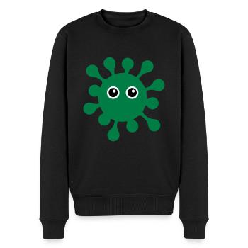 ★ Design colors changeable ★ Virus with googly eyes - Men's Premium Organic Jumper - black - Front - Nico (187cm)