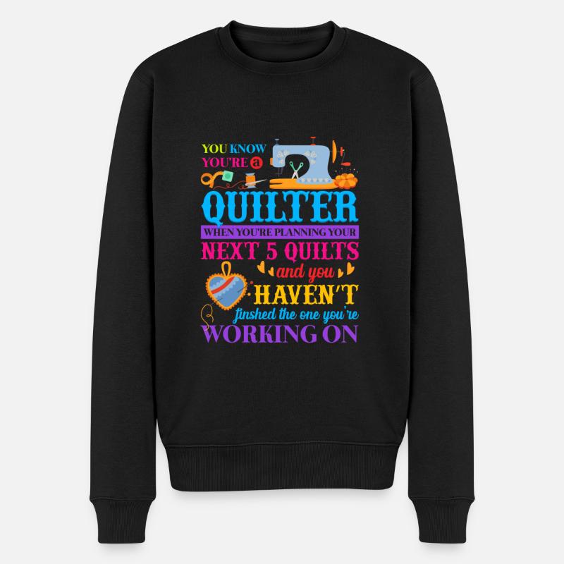 Quilter Sewing Machine - Pull Premium bio Homme - noir