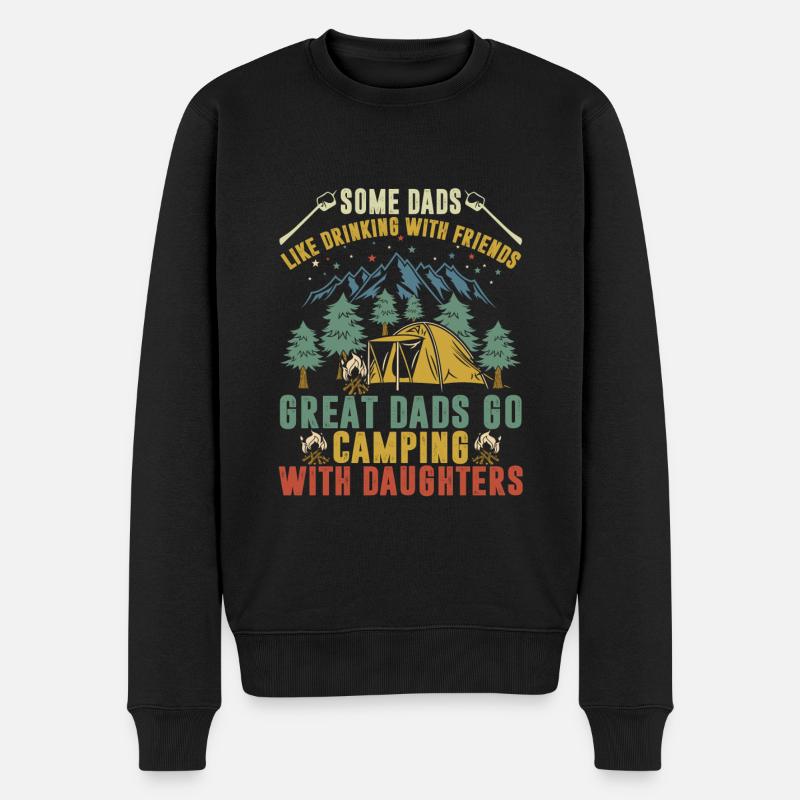 Camping Dad - Männer Premium Bio Pullover - Schwarz