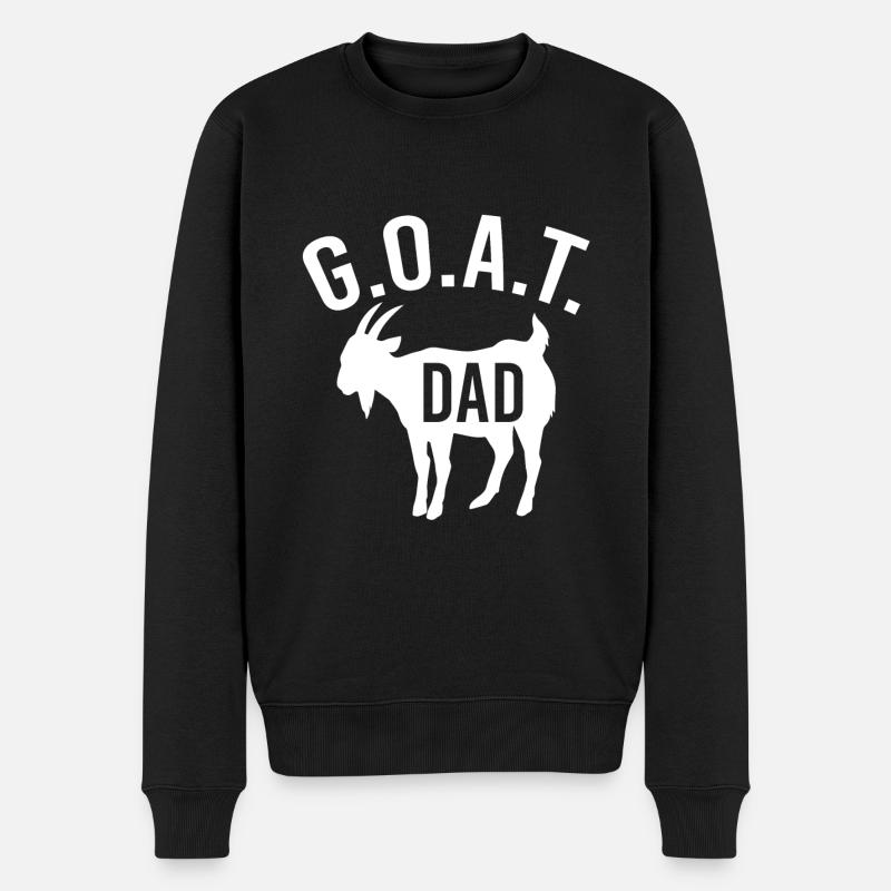 Goat Dad Matching - Männer Premium Bio Pullover - Schwarz