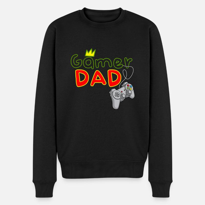 Gamer Dad Buddy Matching - Männer Premium Bio Pullover - Schwarz