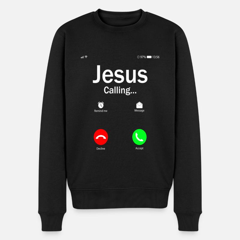 Jesus Is Calling T Shirt - Pull Premium bio Homme - noir