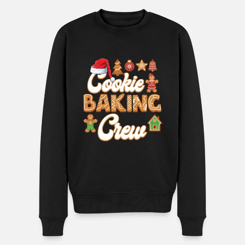 Cookie Baking Crew Christmas Baking - Männer Premium Bio Pullover - Schwarz
