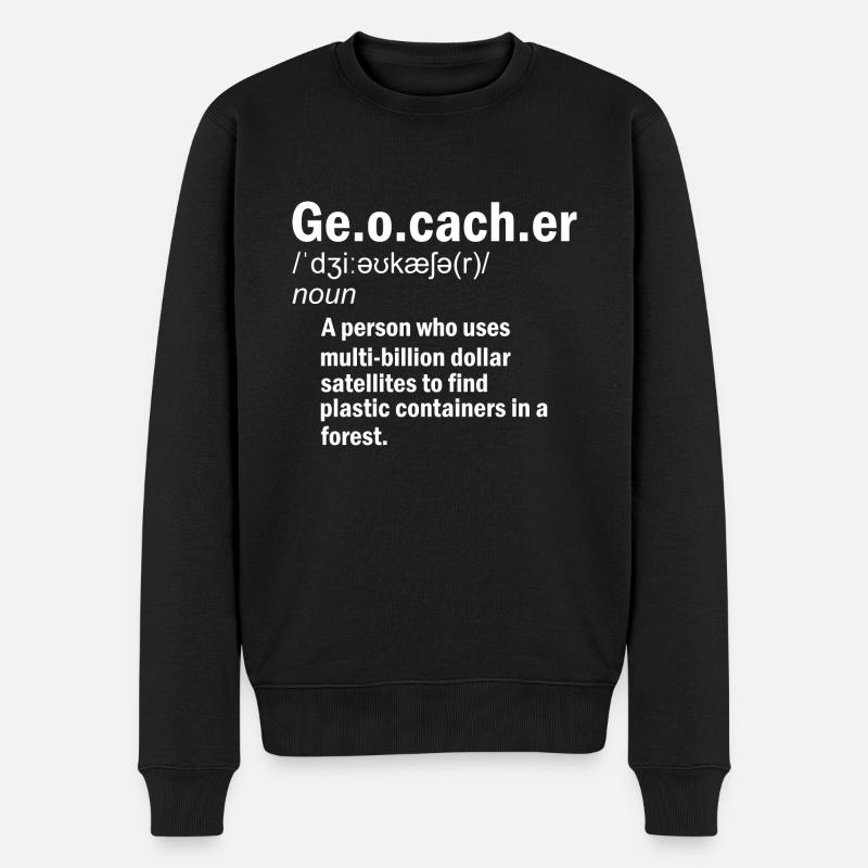Geocaching Geocacher Cadeau - Pull Premium bio Homme - noir