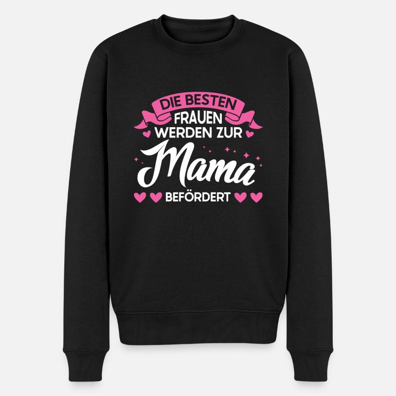 Mutter Familie Mama Geschenk - Männer Premium Bio Pullover - Schwarz