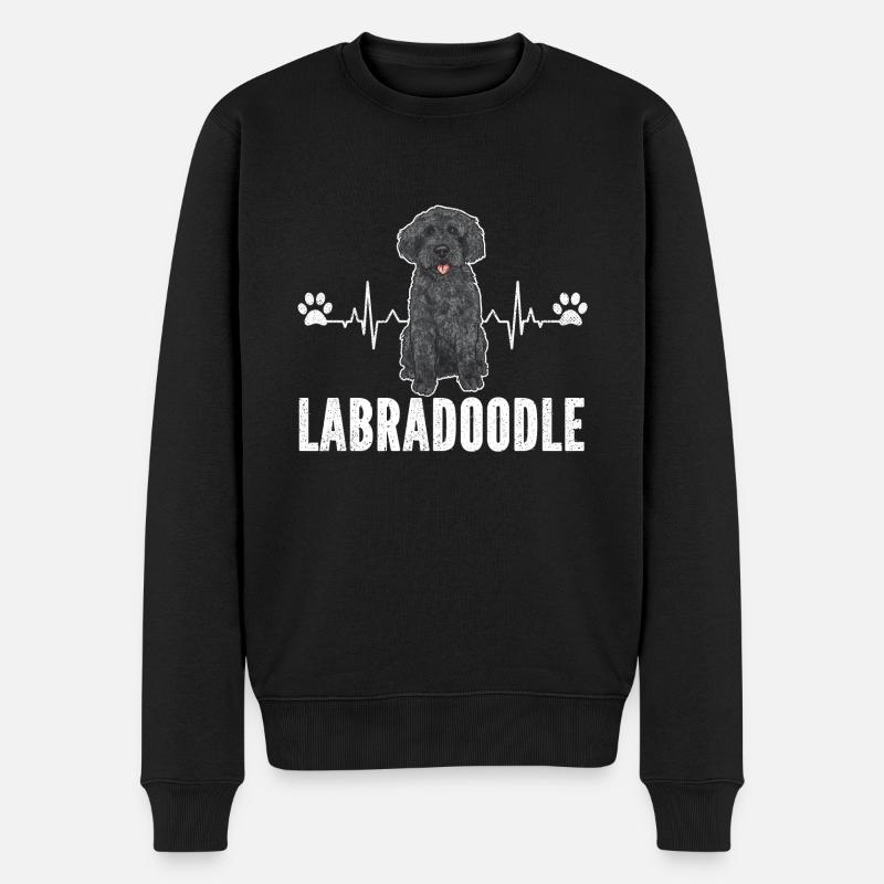Labradoodle Hund - Männer Premium Bio Pullover - Schwarz