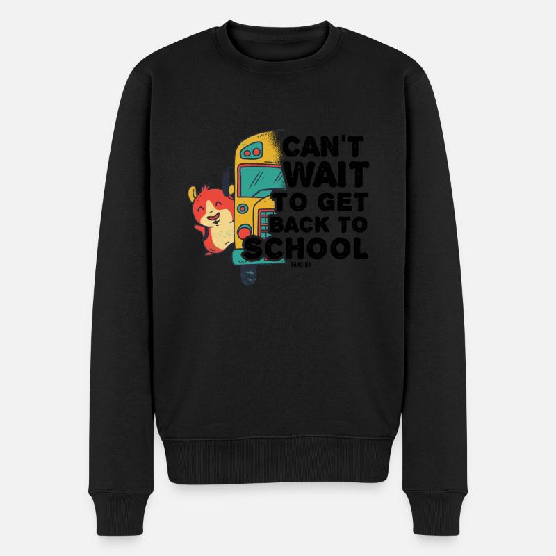 Hamster aime l’école Nerd Streber - Pull Premium bio Homme - noir