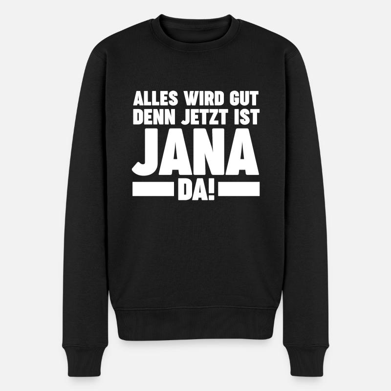 Jana - Männer Premium Bio Pullover - Schwarz