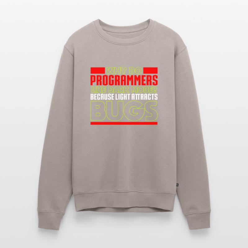 Programming - Why do programmers like dark mode? Men's Premium Organic Jumper