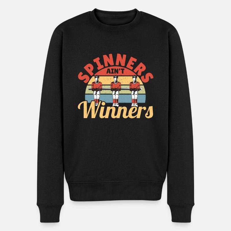 Spinners Ain’t Winners Retro Foosball - Pull Premium bio Homme - noir