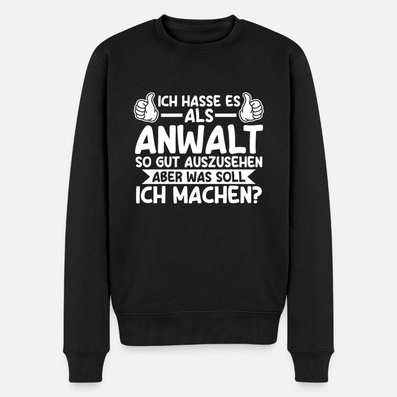 Jurist Anwalt - Männer Premium Bio Pullover - Schwarz