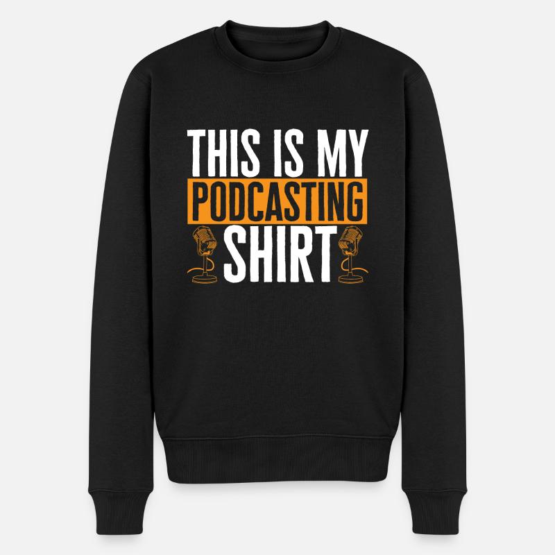 Podcaster Podcast - Männer Premium Bio Pullover - Schwarz