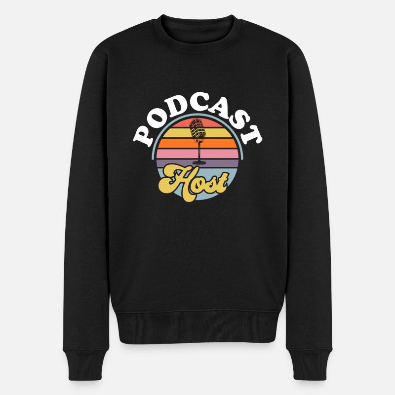 Podcaster Podcast - Männer Premium Bio Pullover - Schwarz