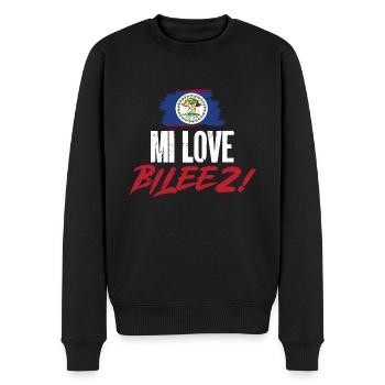 Belize Flagge Belizer - Männer Premium Bio Pullover - Schwarz - Vorne - Nico (187cm)