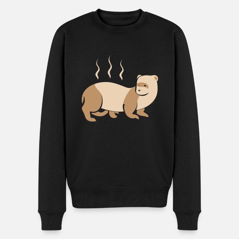 Frettchen Besitzer Frettchen - Männer Premium Bio Pullover - Schwarz