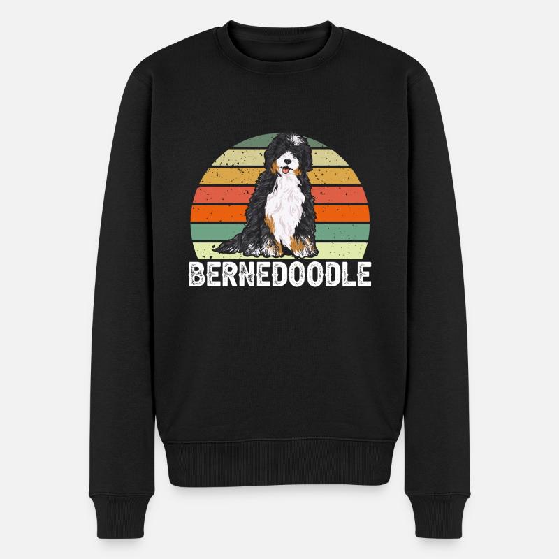 Chien Bernedoodle - Pull Premium bio Homme - noir