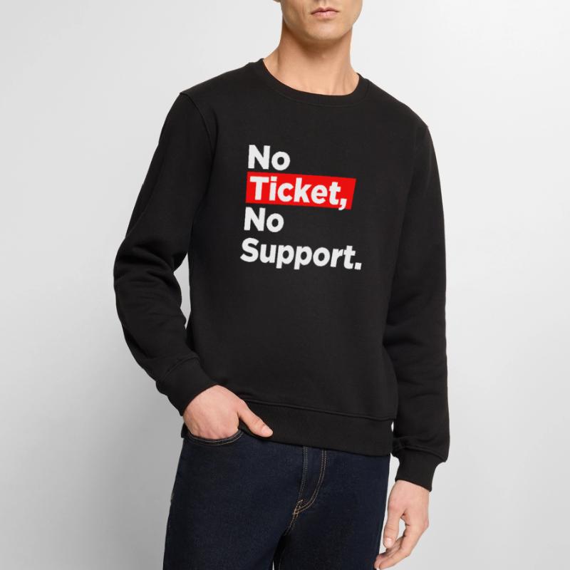 No Ticket No Support Computer Scientist IT Administrator Men's Premium Organic Jumper