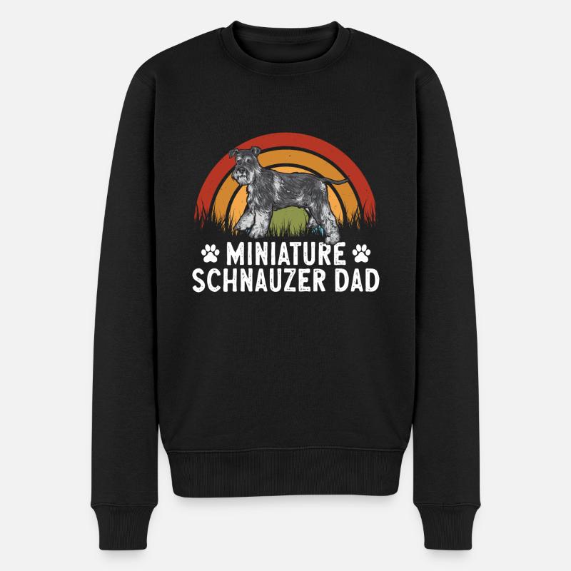 Schnauzer nain Chien Schnauzer - Pull Premium bio Homme - noir
