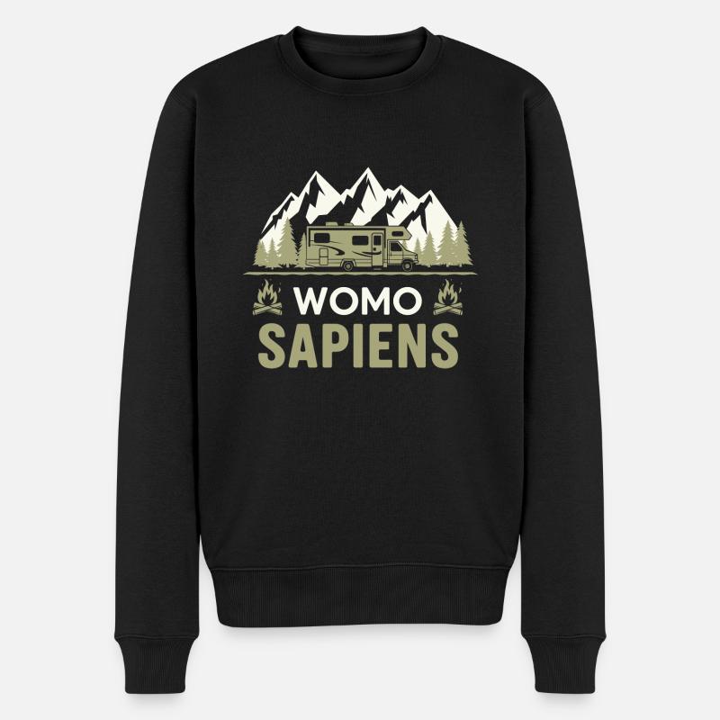 Womo Sapiens - Männer Premium Bio Pullover - Schwarz