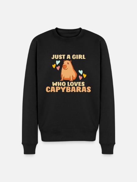 Capybara capybara capybara gnaver - Økologisk premium-sweatshirt til mænd - sort