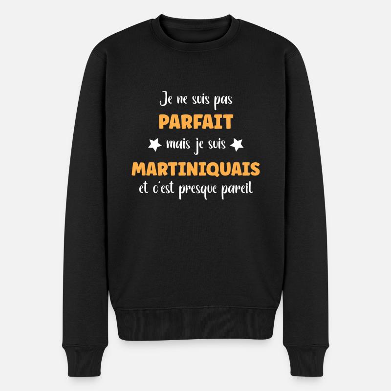Je ne suis pas parfait mais martiniquais - Pull Premium bio Homme - noir
