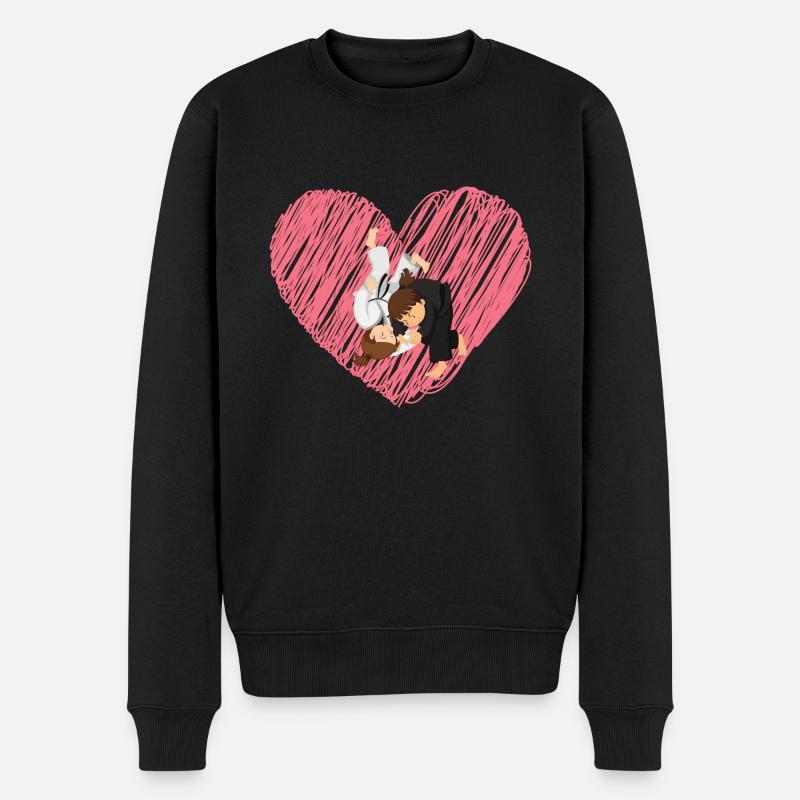 Judo Love - Judo Geschenkidee - Männer Premium Bio Pullover - Schwarz