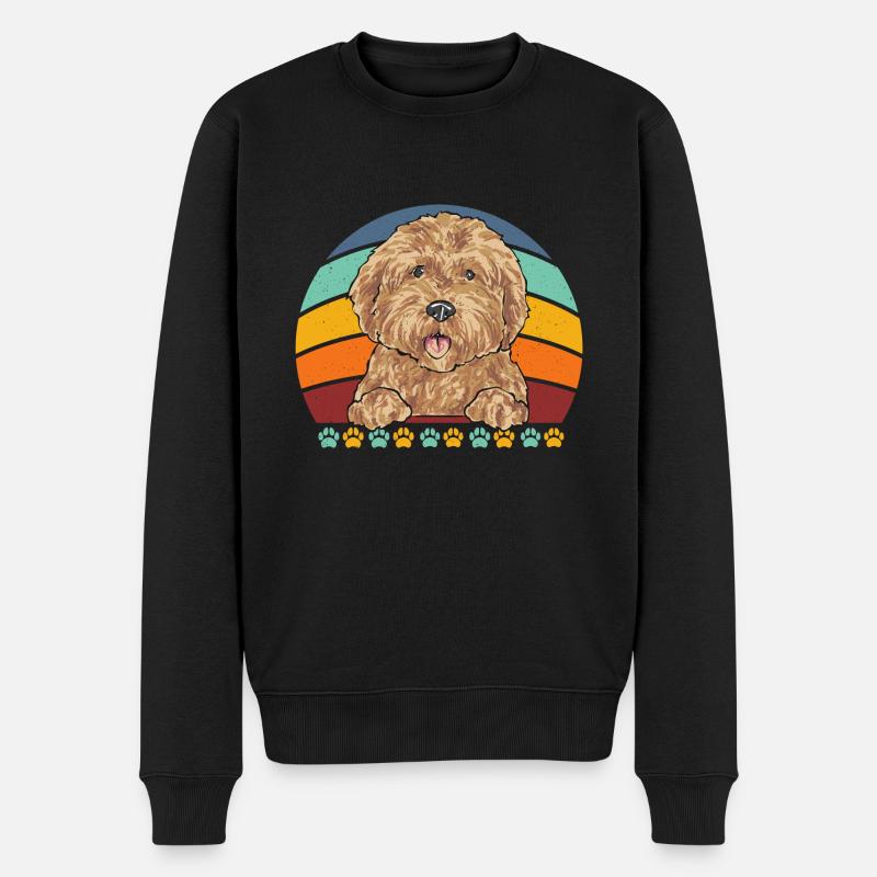 Goldendoodle Doodle Hund - Männer Premium Bio Pullover - Schwarz