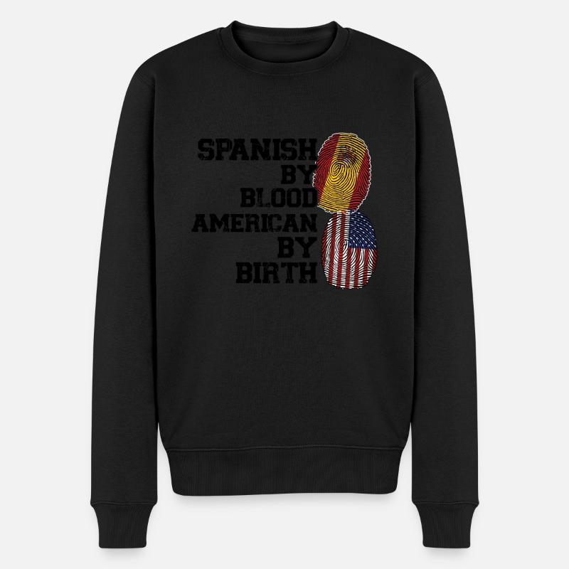 Spanisch Spanien Spanische Wurzeln Geschenk - Männer Premium Bio Pullover - Schwarz